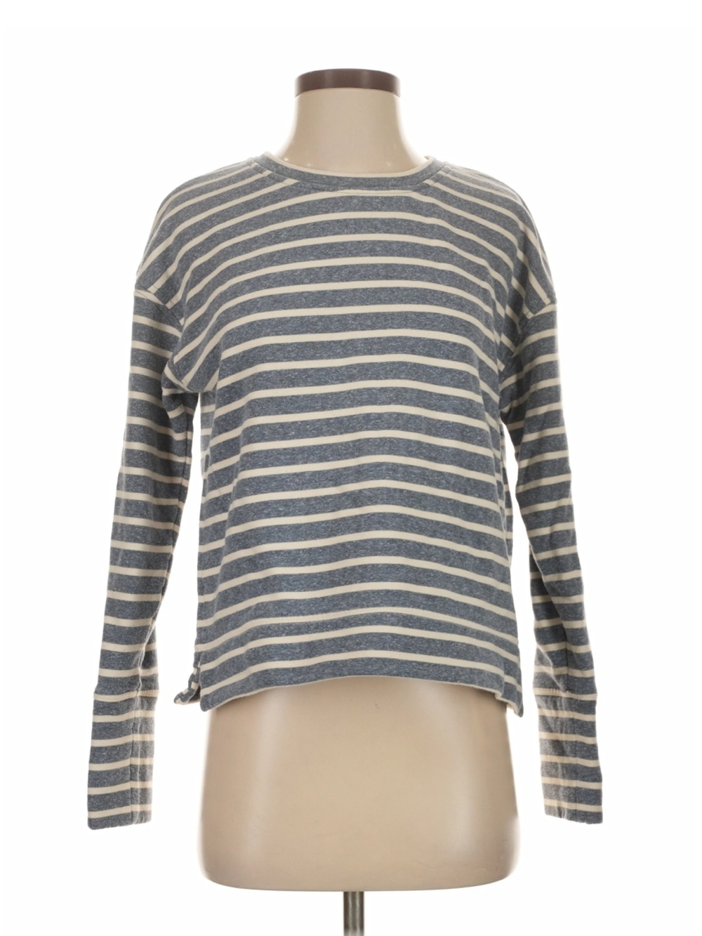 Vineyard Vines Gray & Cream Striped Sweatshirt
